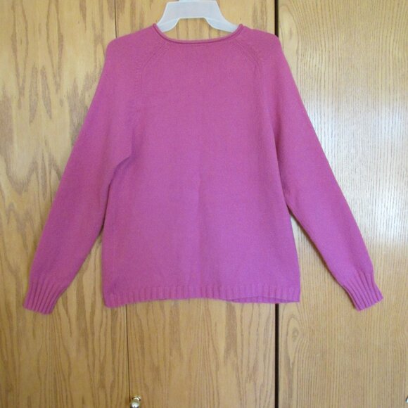 GAP MATERNITY WOMEN'S SIZE L SWEATER PINK CARDIGAN CLASSIC LS KNIT WOOL BLEND W/ - Picture 8 of 12